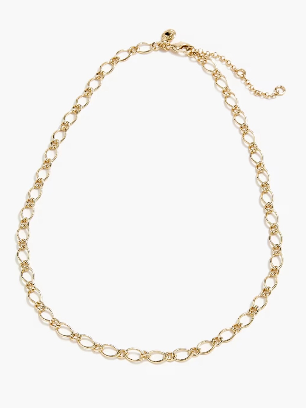 NWT J. Crew Oval Link charm collection necklace 16” Gold